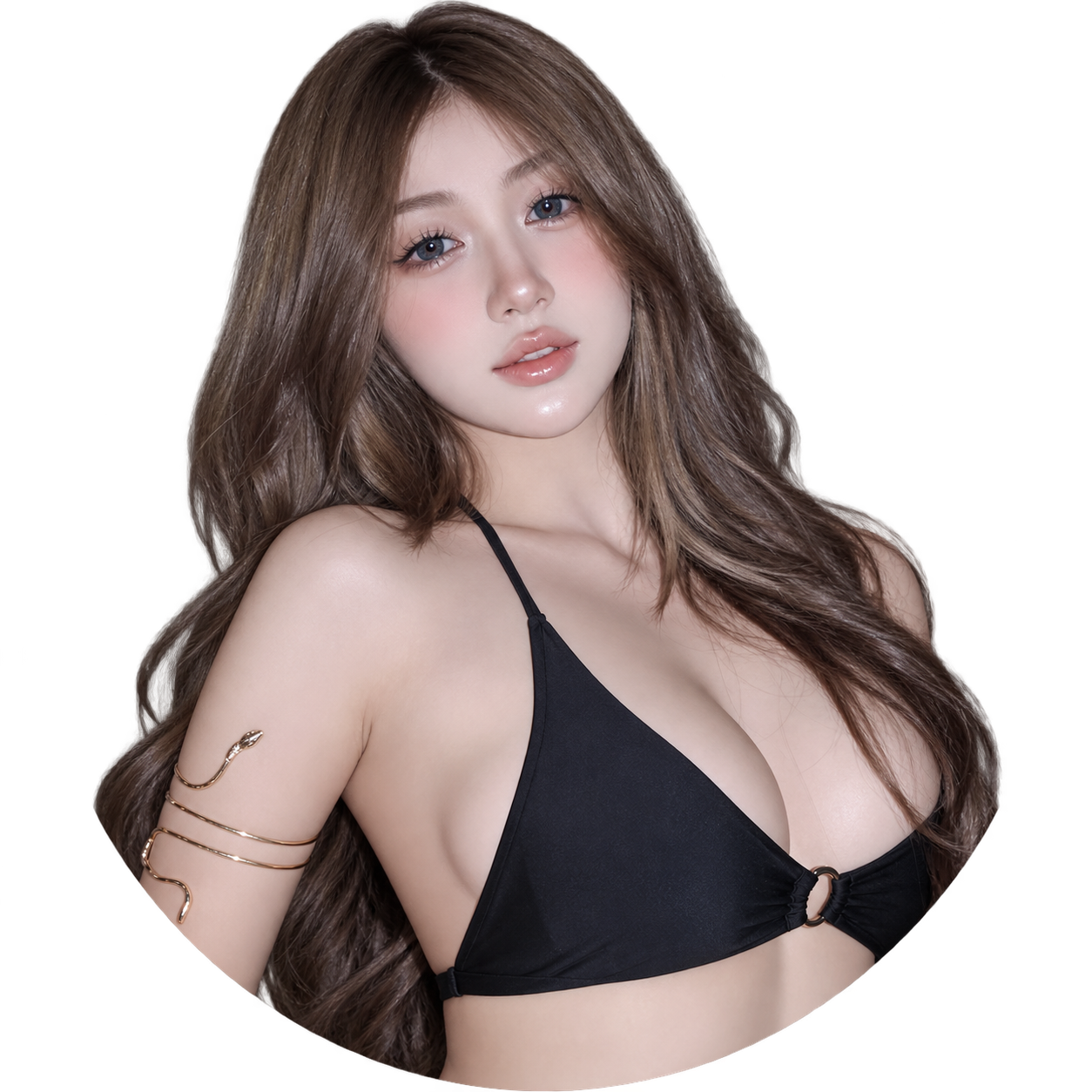 Glamorous Wavy-Haired Portrait